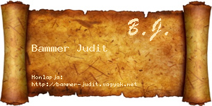Bammer Judit névjegykártya